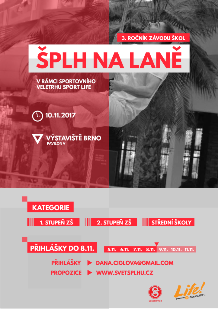 Brno SportLife 2017 - závod základních a středních škol - plakát
